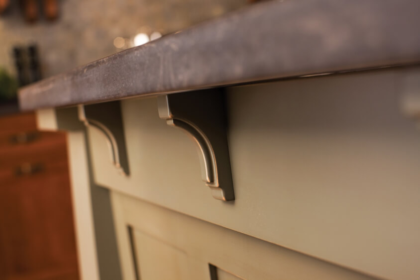 Small corbels are often repeated in molding stacks and below countertops.