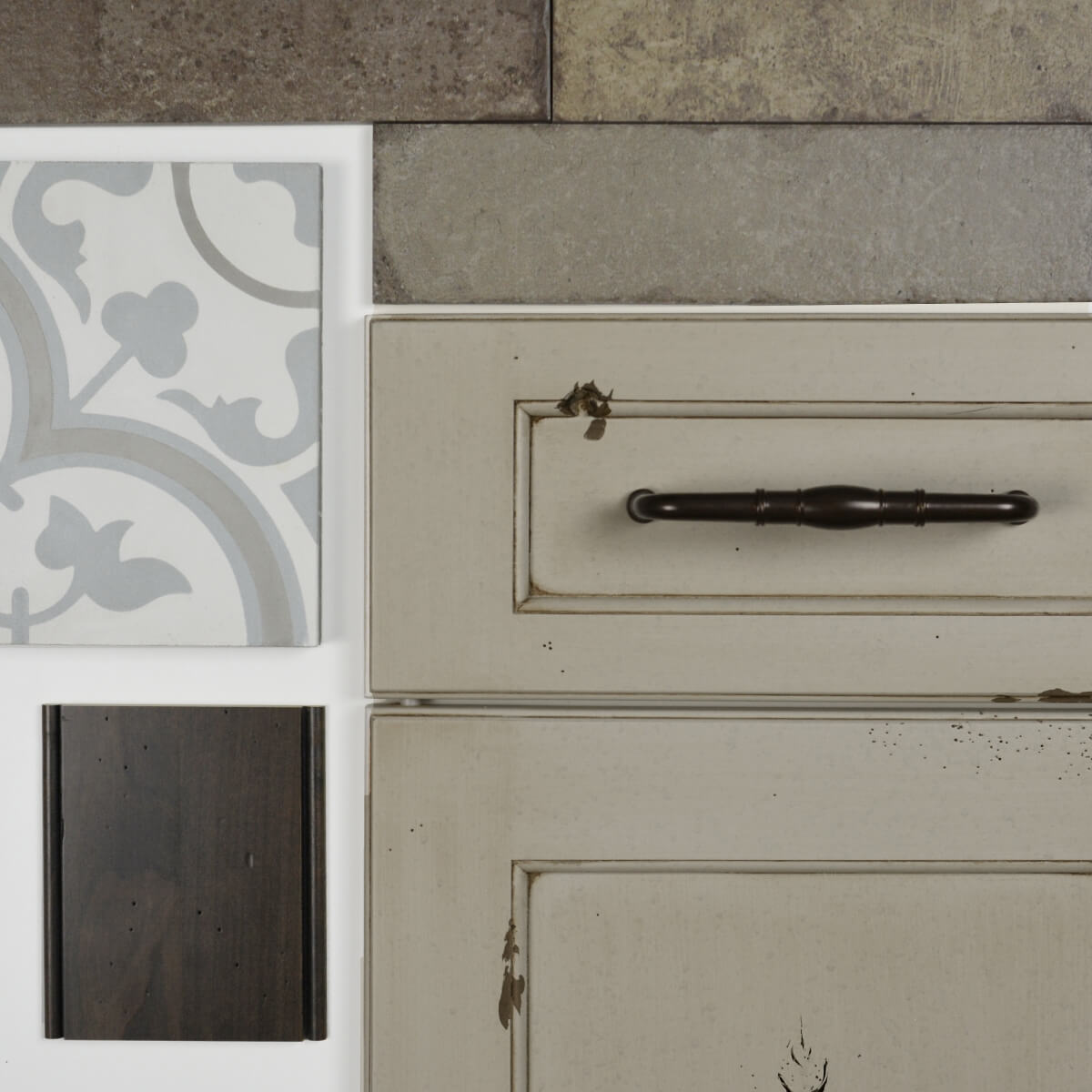 Dura Supreme's Highland Panel door style shown in the Heritage Paint 