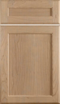 Dura Supreme’s classic Arcadia Panel shaker door style shown in cherry with a light stain color.
