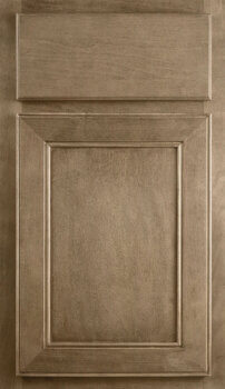 Dura Supreme’s Taylor cabinet door style features a flat panel with elegant details available with standard overlay cabinet construction.