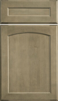 Dura Supreme's Hampton Panel door style is an arched door with a flat panel with classic details.