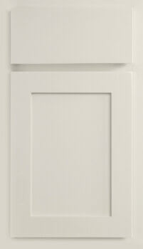 Dura Supreme’s Santa Fe Panel shaker door style is an affordable standard overlay cabinet door option with thin 2-3/16″ stiles and rails.
