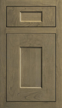 Dura Supreme’s Monterey Inset features a flat panel with wide rails and stiles. Bold transitional style for modern farmhouse, classic, or contemporary kitchens.