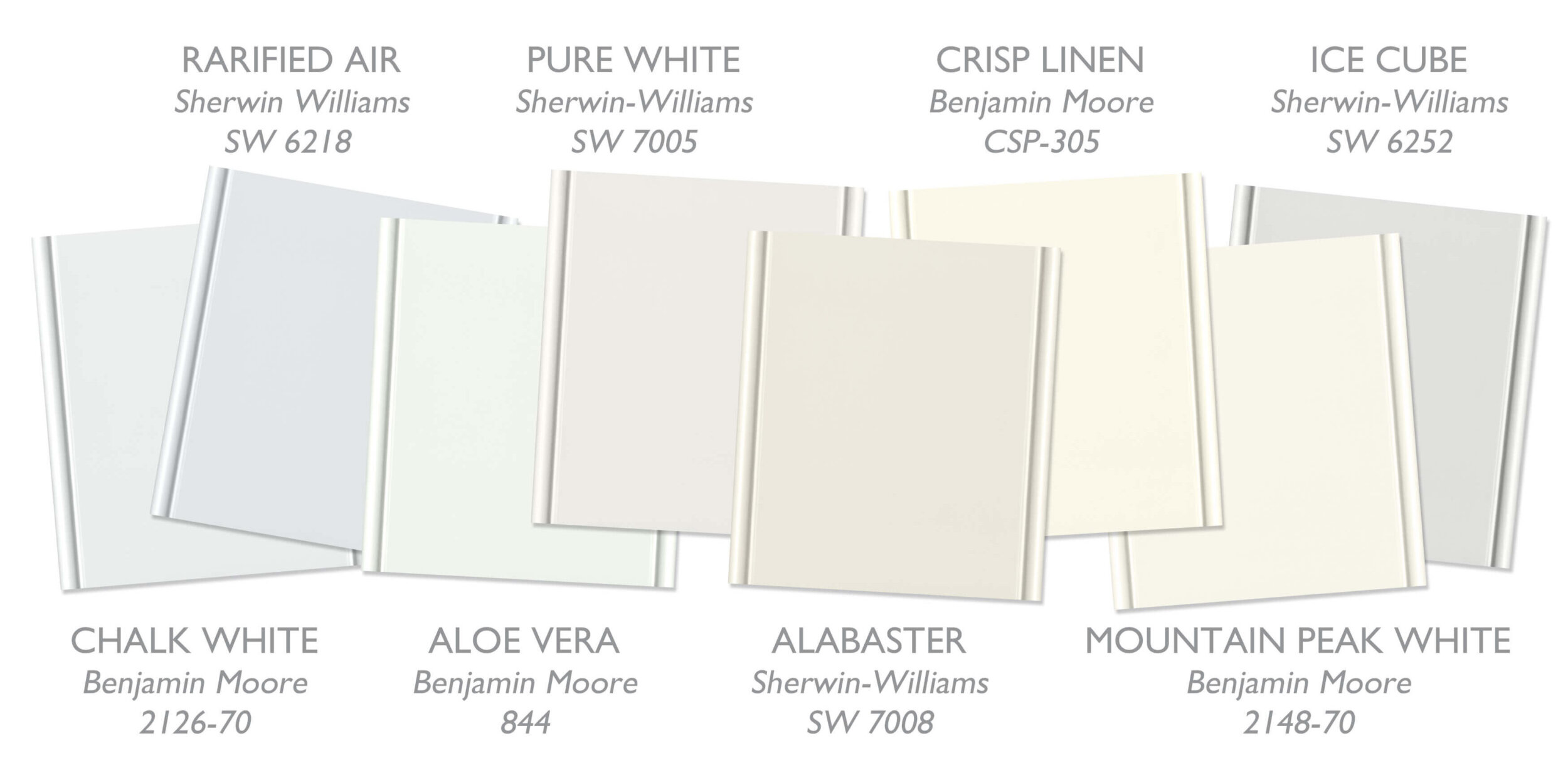 Custom off-white paint colors for kitchen and bath cabinets from Dura Supreme.
