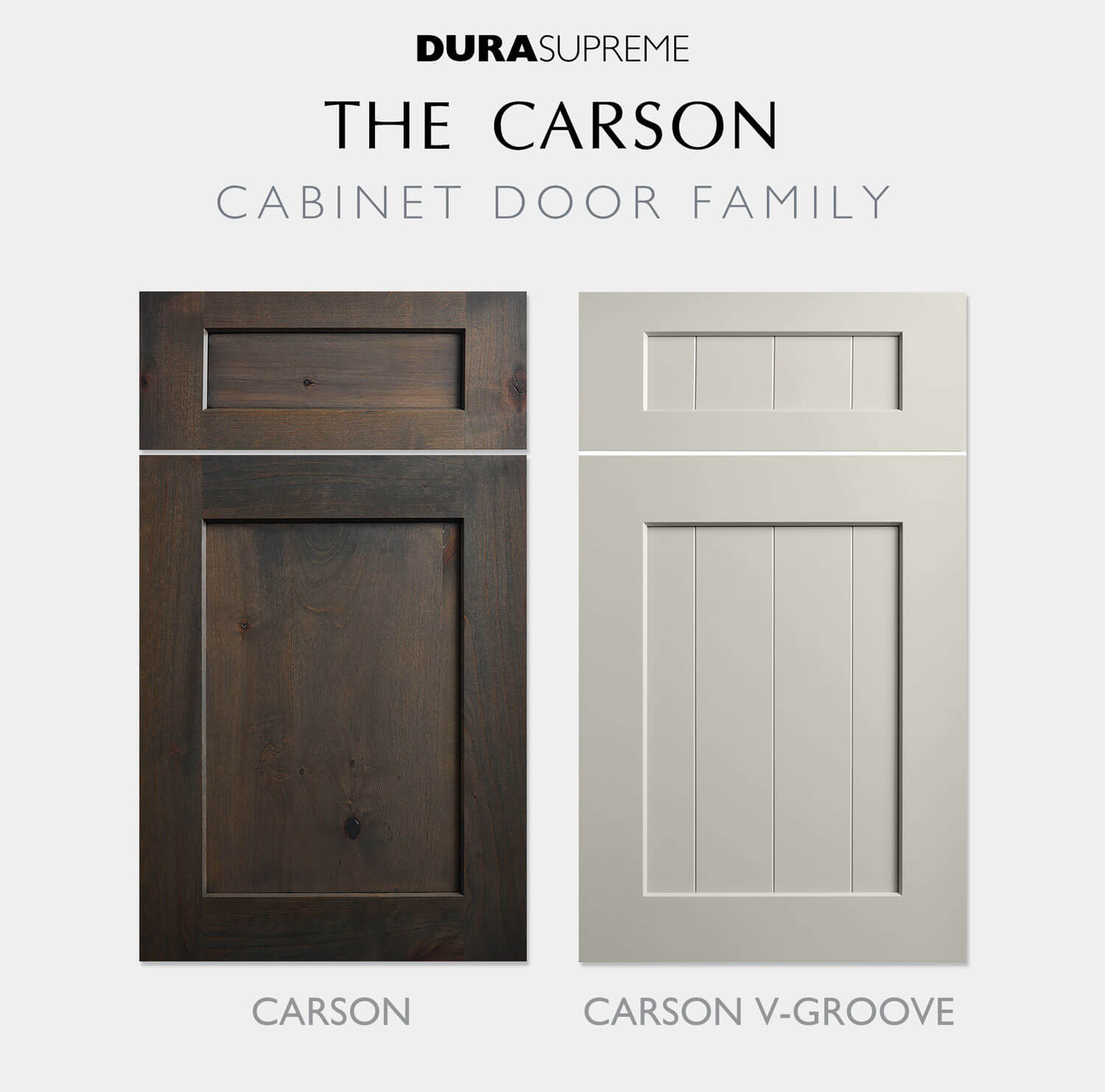 The Carson Cabinet Door Family by Dura Supreme Cabinetry.